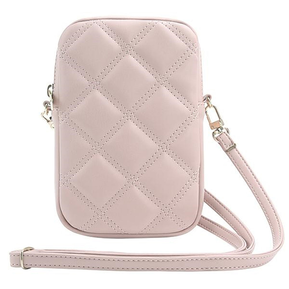 Univerzální taška na telefon, Guess, Quilted 4G, Růžová