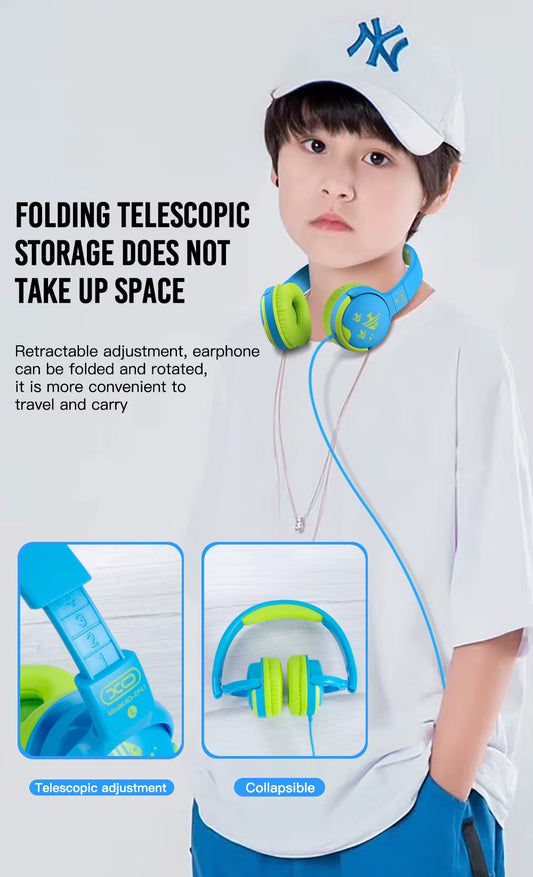 Sluchátka 3.5mm XO Design EP47 Study Kids, žluté