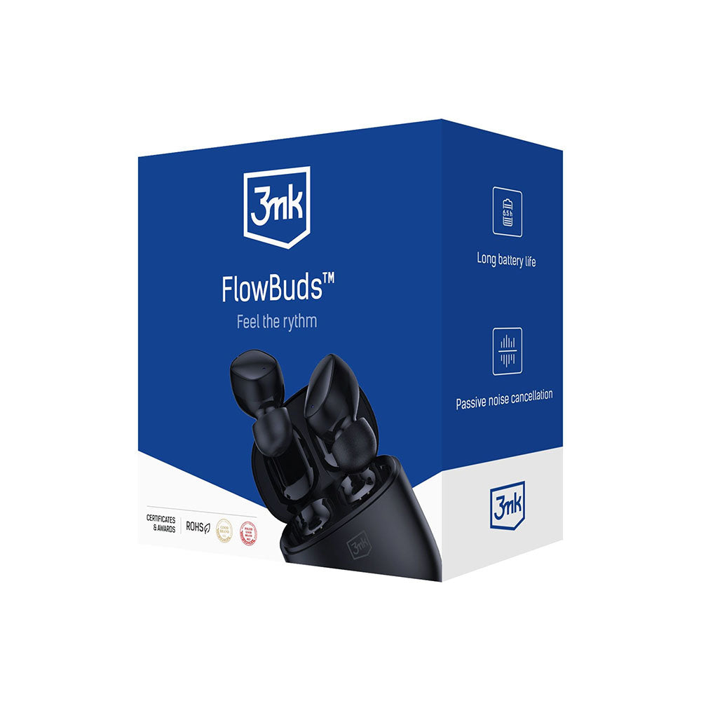 Handsfree Bluetooth 3MK FlowBuds, TWS, Černá