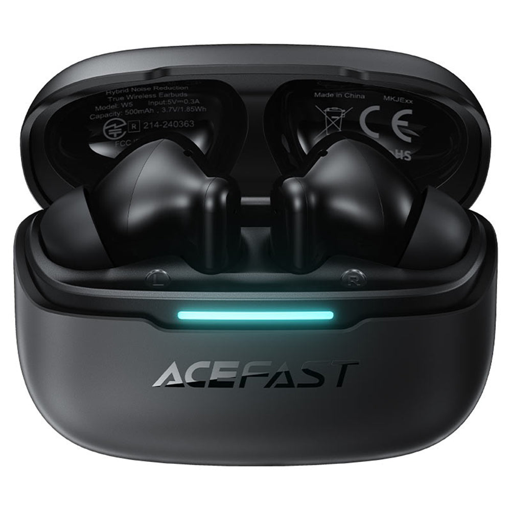 Handsfree Bluetooth Acefast W5, TWS, ANC, Černá