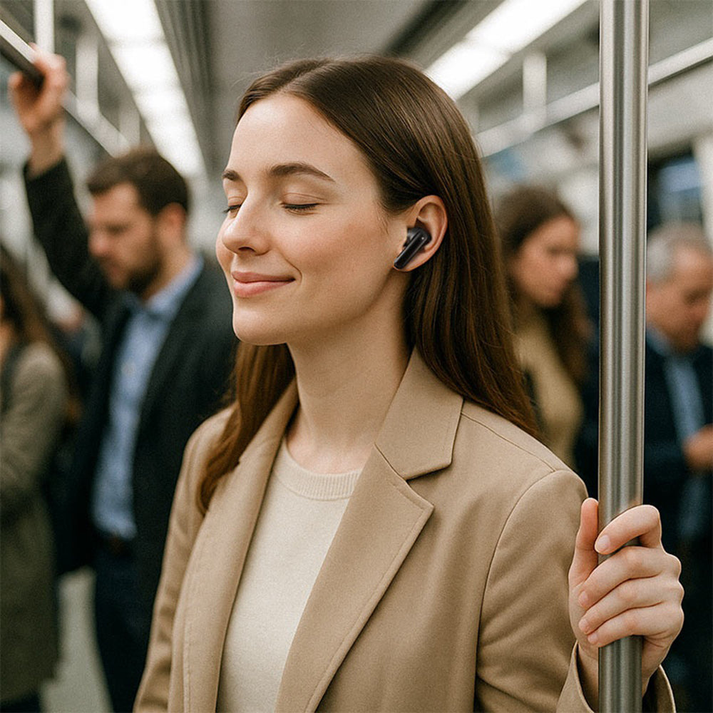 Handsfree Bluetooth Acefast W5, TWS, ANC, Černá