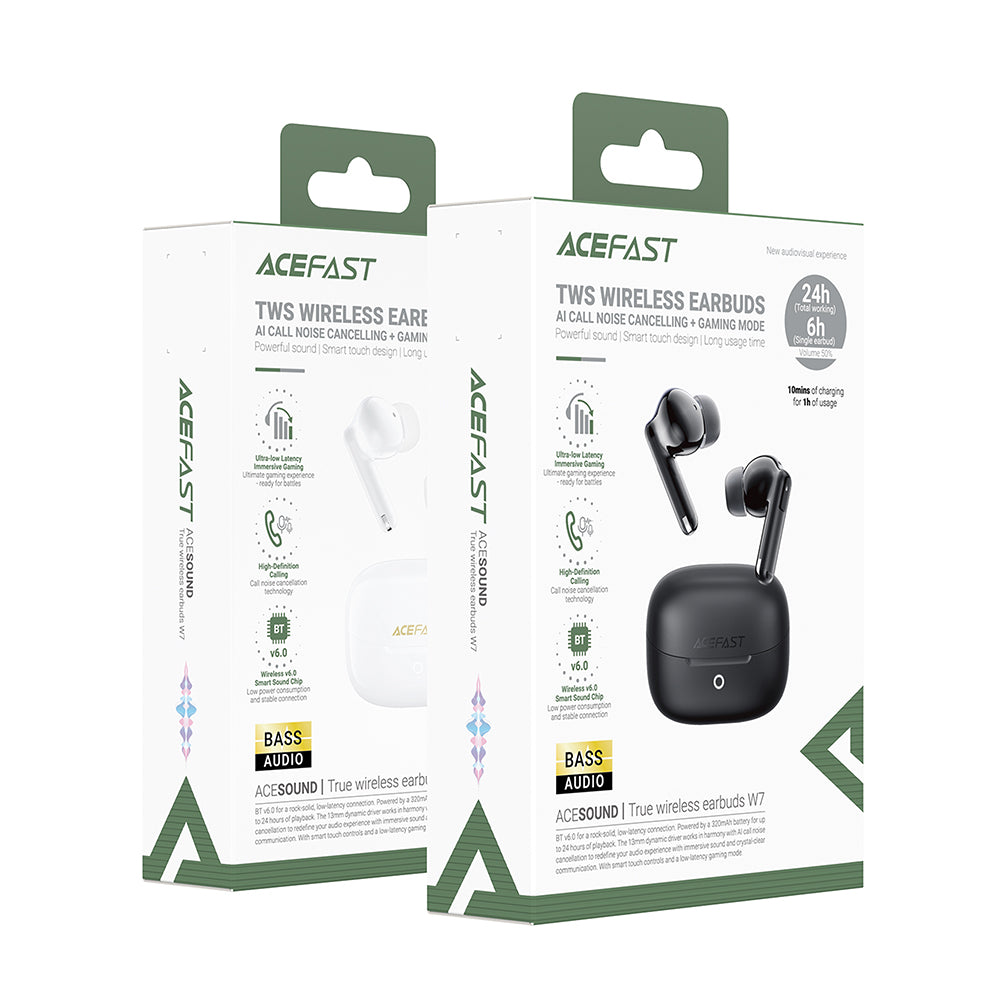Handsfree Bluetooth Acefast W7, TWS, Černá