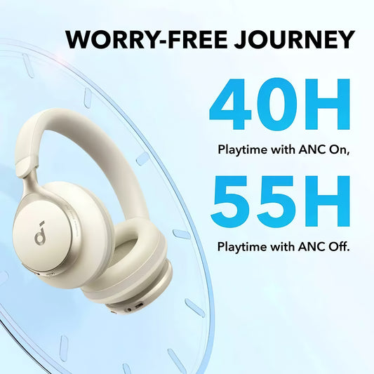 Handsfree Bluetooth Anker SoundCore Space On, MultiPoint, A2DP, ANC, Bílá A3035G21