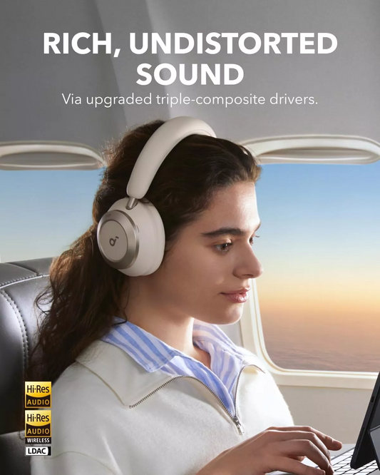 Handsfree Bluetooth Anker SoundCore Space One Pro, A2DP, ANC, Bílá A3062G21