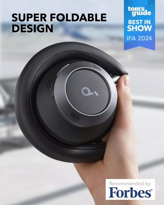 Handsfree Bluetooth Anker SoundCore Space One Pro, A2DP, ANC, Černá, Znovu zabalené A3062G11