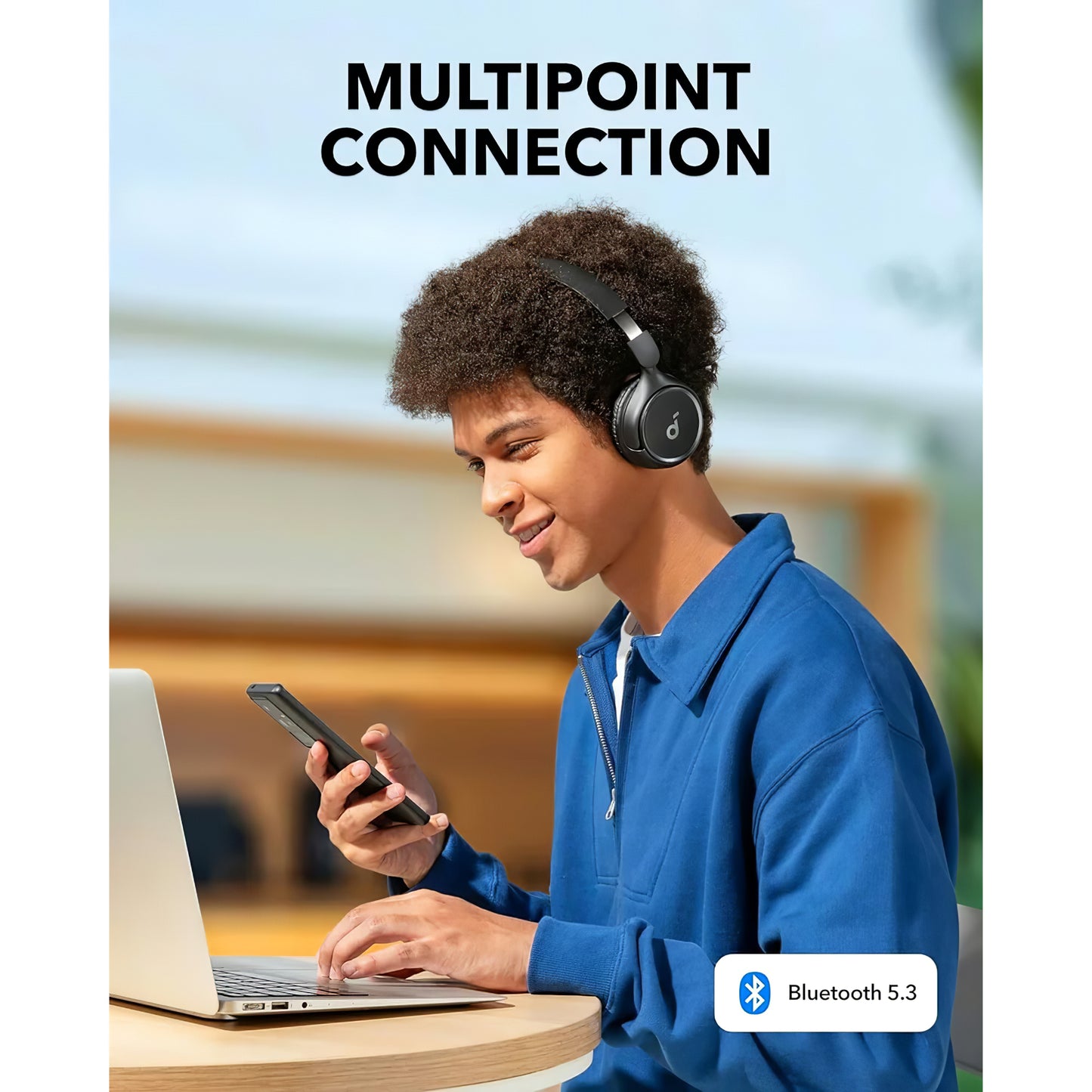 Handsfree Bluetooth Anker SoundCore H30i, Multipoint, A2DP, Černá A3012G11