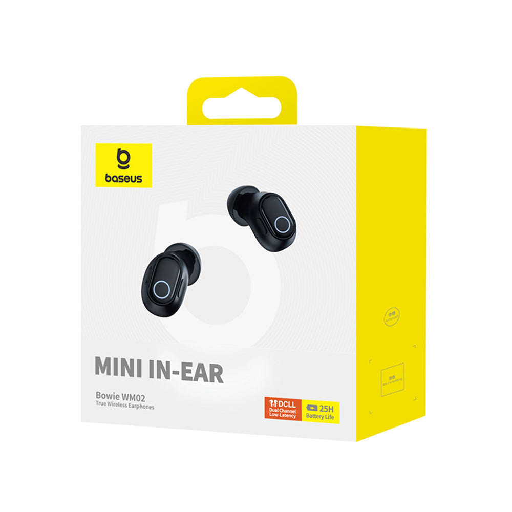 Handsfree Bluetooth Baseus Bowie WM02, TWS, Černá NGTW370201
