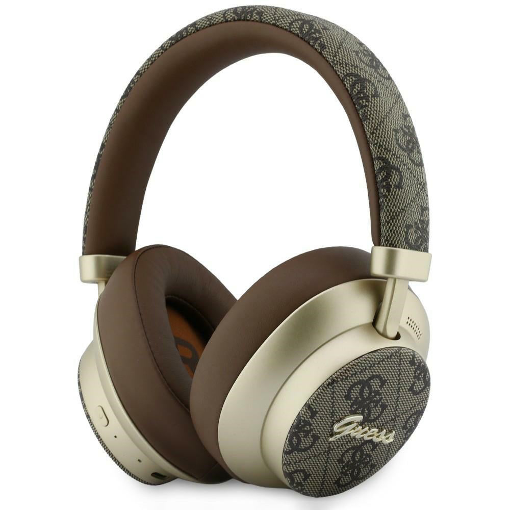 Handsfree Bluetooth Guess 4G Gold Script Metal, A2DP, Hnědá