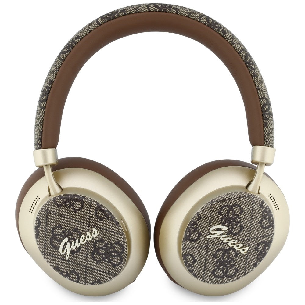Handsfree Bluetooth Guess 4G Gold Script Metal, A2DP, Hnědá