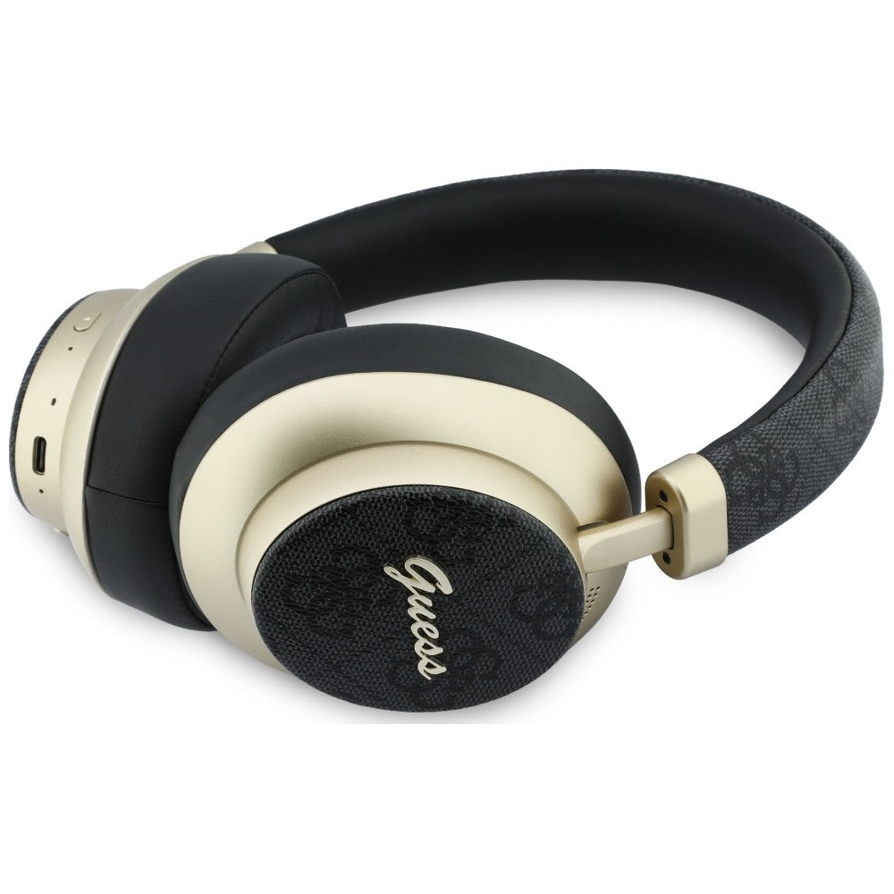 Handsfree Bluetooth Guess 4G Gold Script Metal, A2DP, Černá