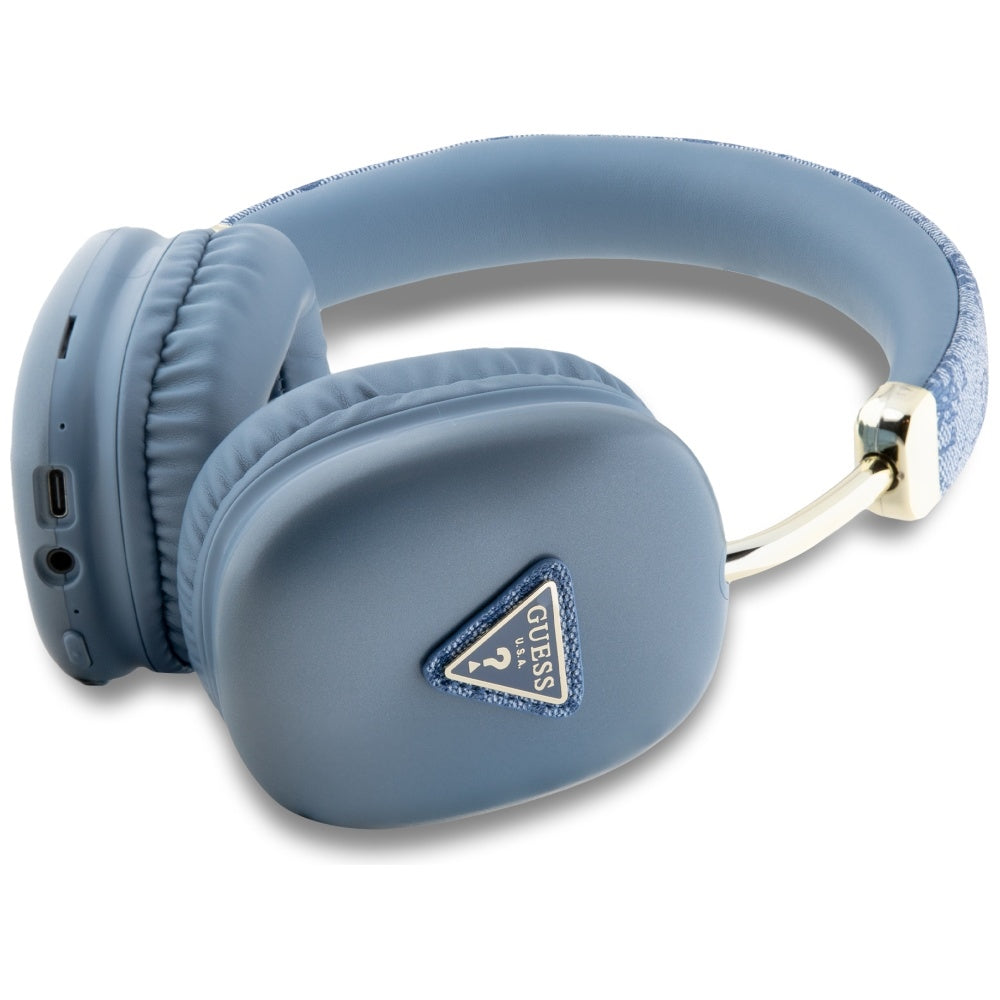 Handsfree Bluetooth Guess 4G Gold Triangle Logo, A2DP, Modrý