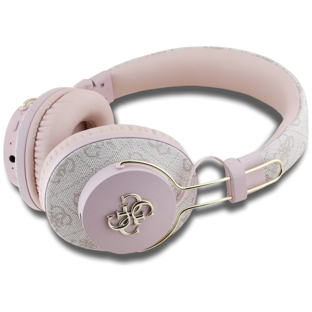 Handsfree Bluetooth Guess 4G Metal Logo, A2DP, Růžová
