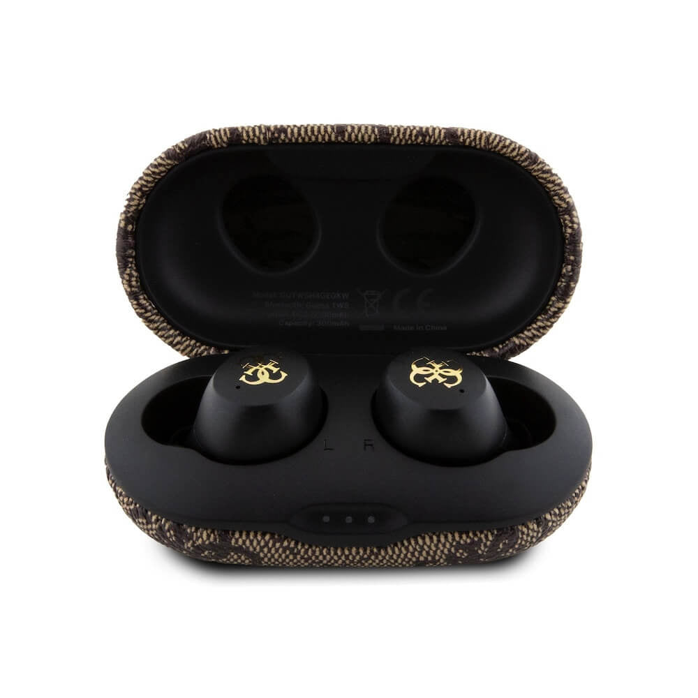 Handsfree Bluetooth Guess 4G Metal, TWS, Hnědá