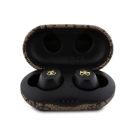 Handsfree Bluetooth Guess 4G Metal, TWS, Hnědá