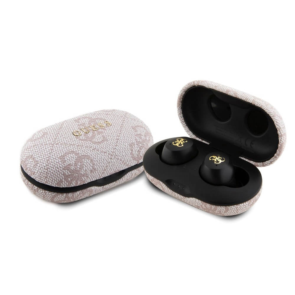 Handsfree Bluetooth Guess 4G Metal, TWS, Růžové