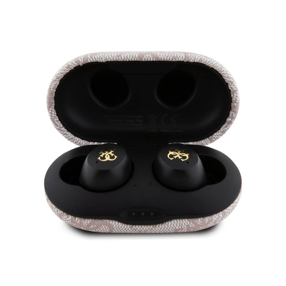 Handsfree Bluetooth Guess 4G Metal, TWS, Růžové