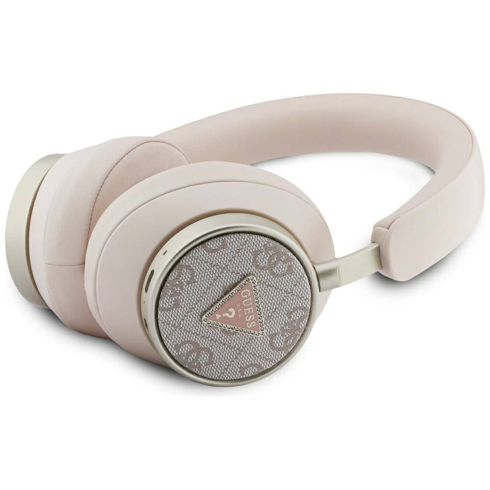 Handsfree Bluetooth Guess 4G Gold Triangle Logo, A2DP, Růžový