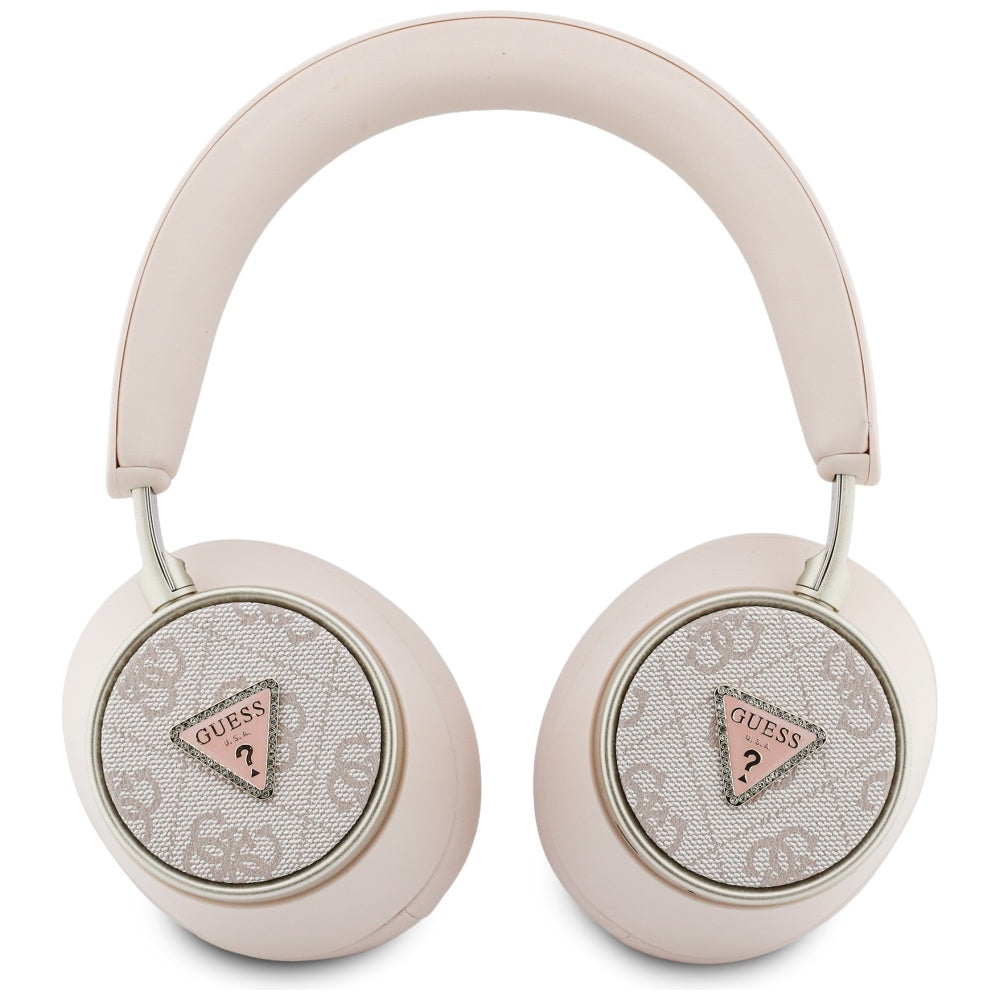 Handsfree Bluetooth Guess 4G Gold Triangle Logo, A2DP, Růžový