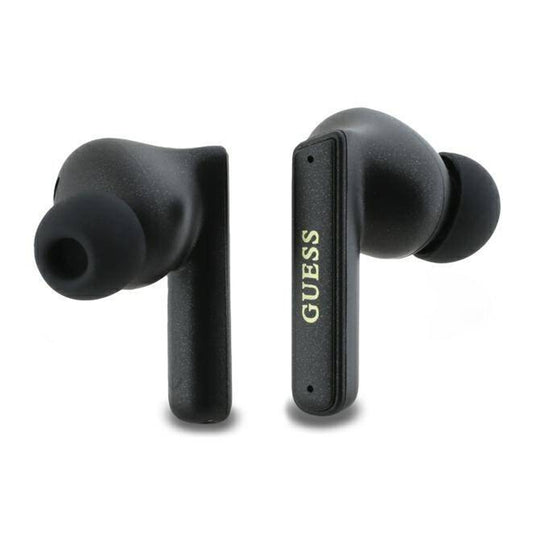 Handsfree Bluetooth Guess Capsule Printed Logo, TWS, ANC, Černá