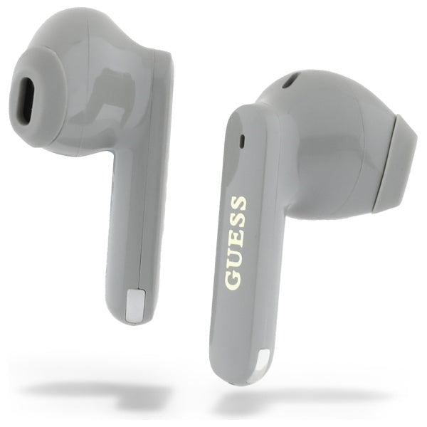 Handsfree Bluetooth Guess Elongated Metallic Printed Logo, TWS, Šedá