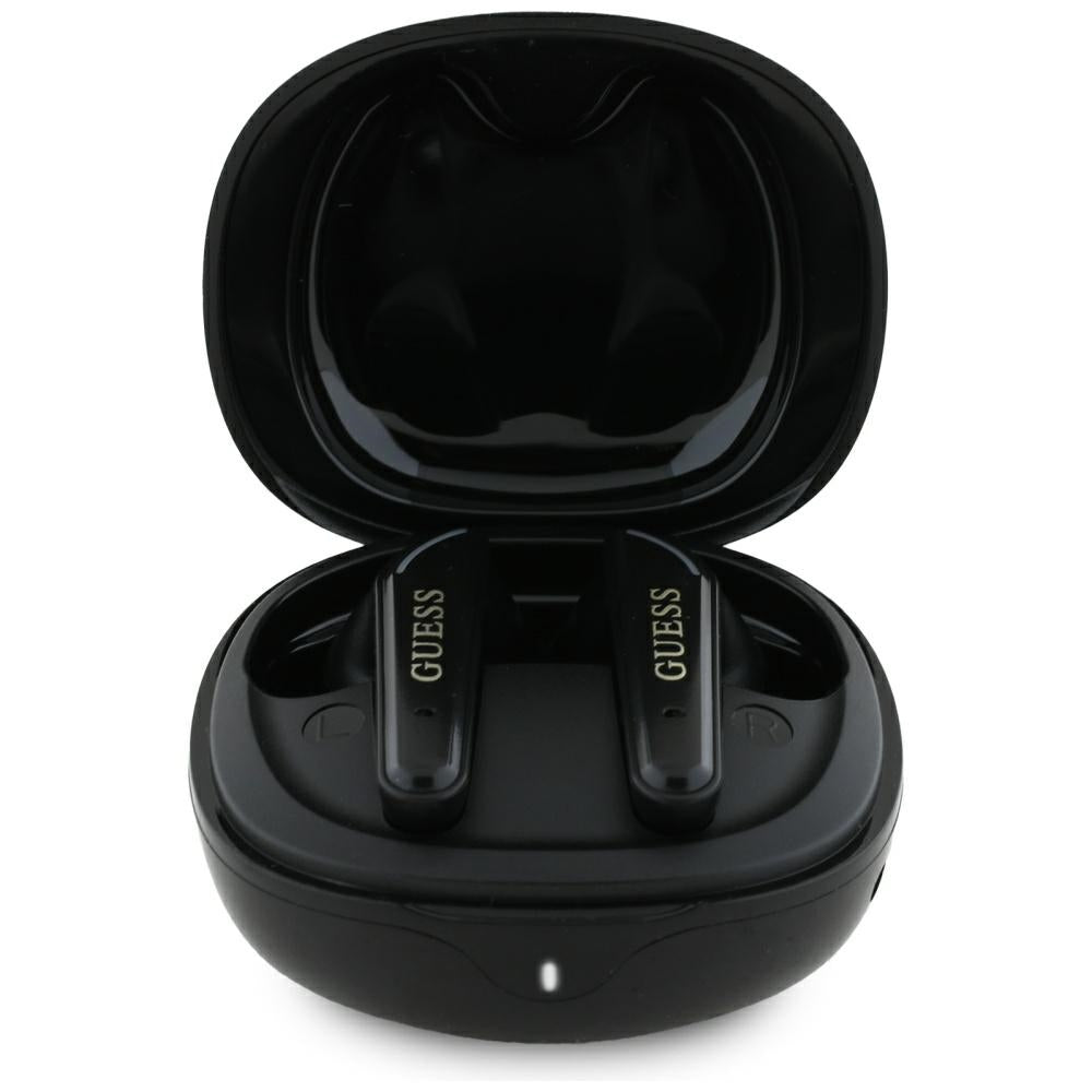 Handsfree Bluetooth Guess Flat Classic Logo Electroplated, TWS, Černá