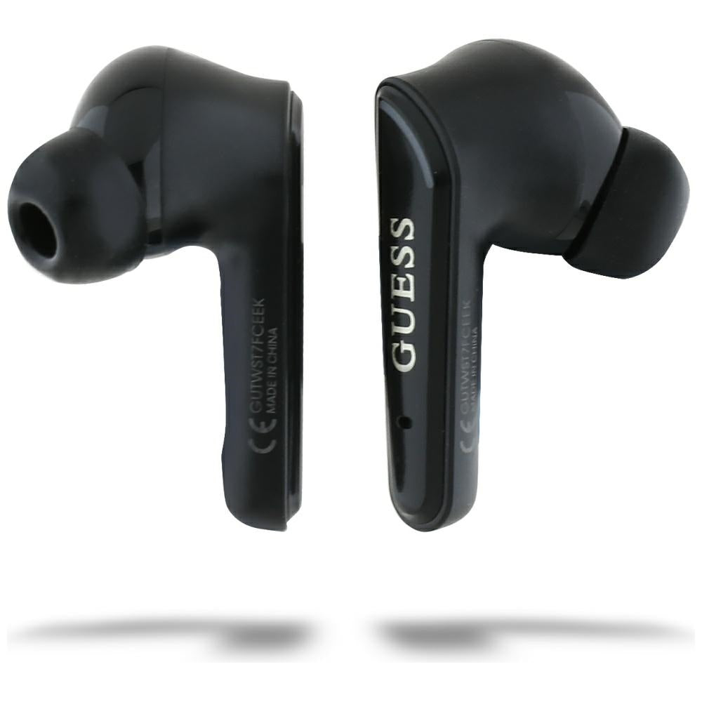 Handsfree Bluetooth Guess Flat Classic Logo Electroplated, TWS, Černá