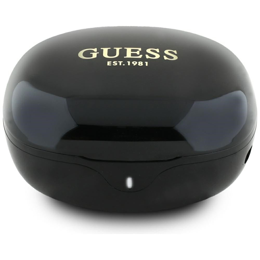 Handsfree Bluetooth Guess Flat Classic Logo Electroplated, TWS, Černá