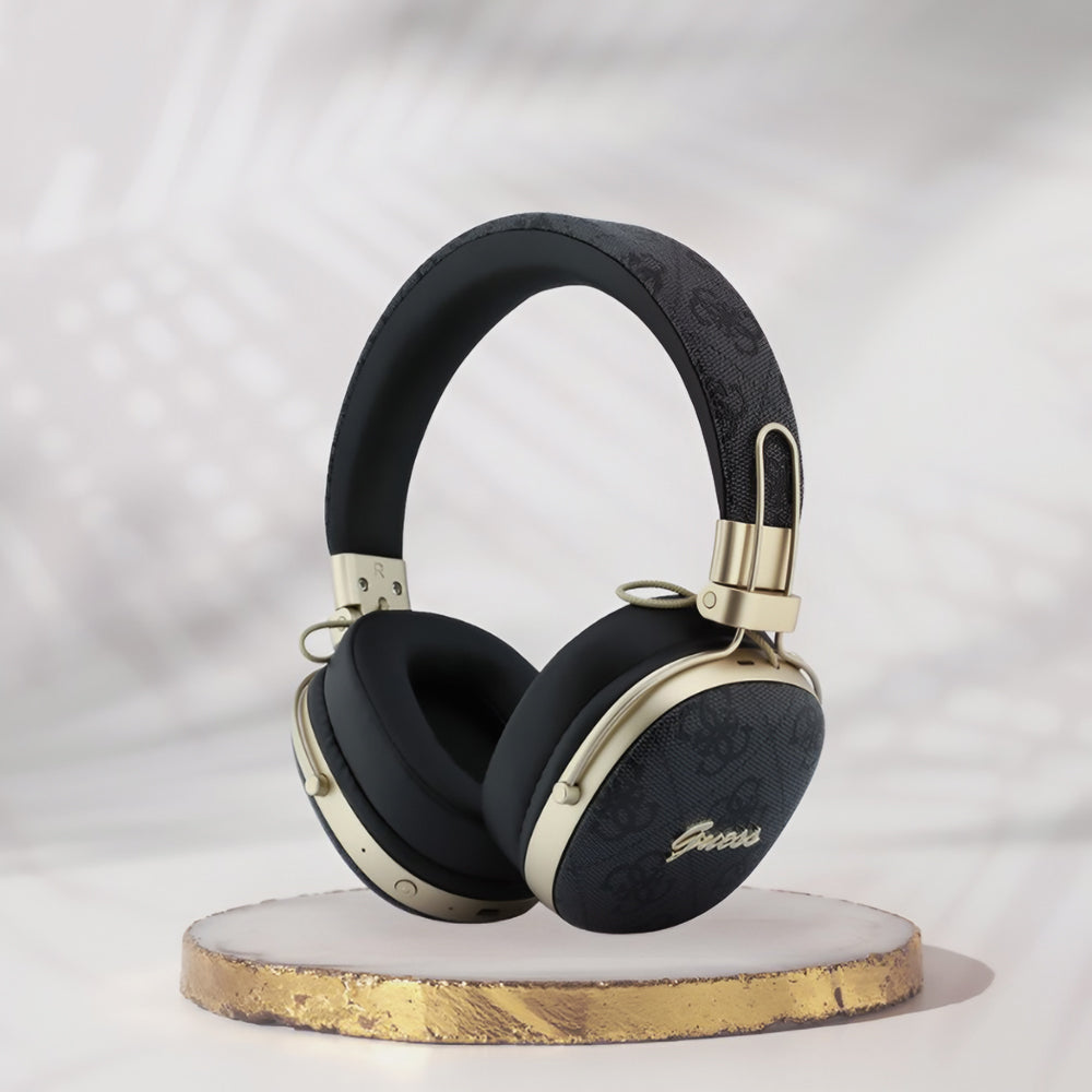 Handsfree Bluetooth Guess Metal 4G Script Logo, A2DP, Černá