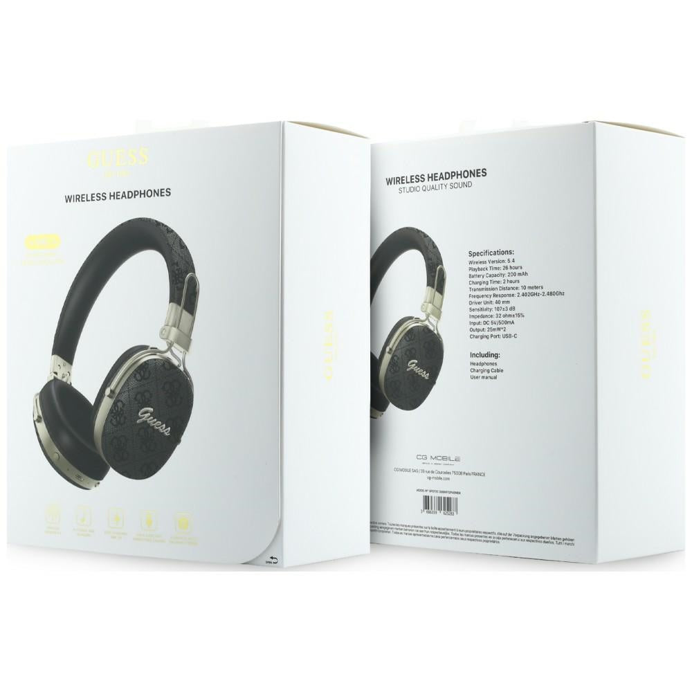 Handsfree Bluetooth Guess Metal 4G Script Logo, A2DP, Černá