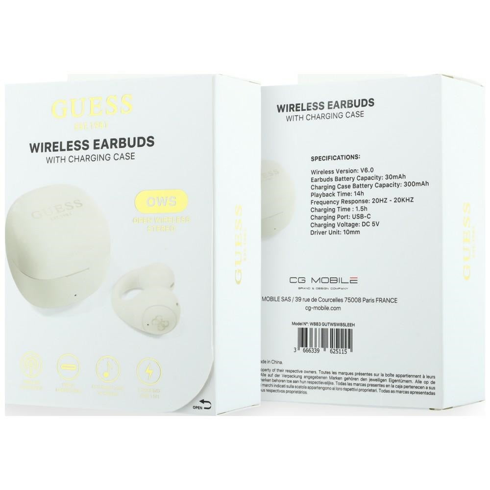 Handsfree Bluetooth Guess Mini Classic, TWS, Bílá