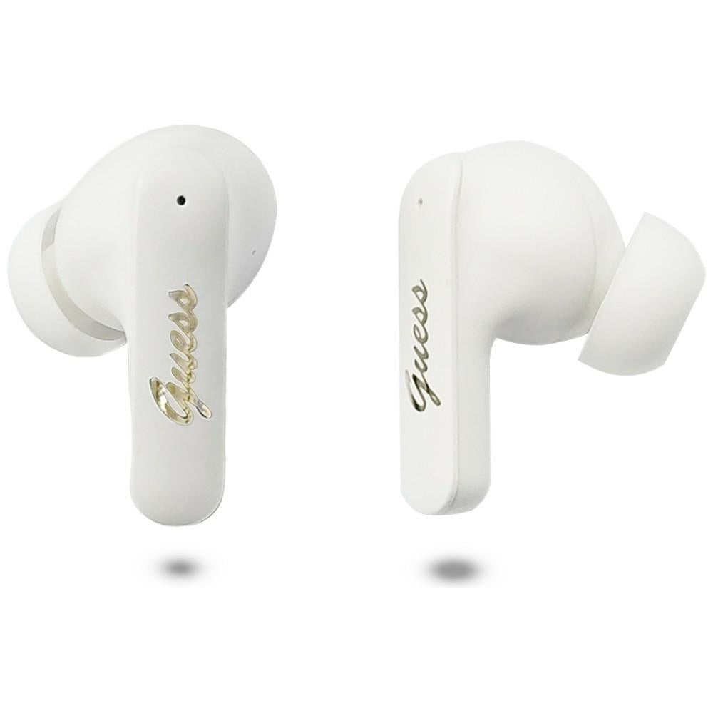 Handsfree Bluetooth Guess Script Metal Logo, TWS, Bílý