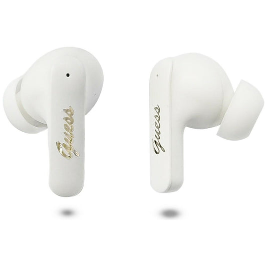 Handsfree Bluetooth Guess Script Metal Logo, TWS, Bílý