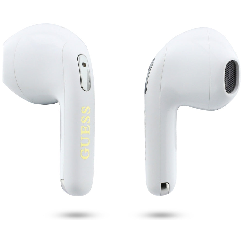 Handsfree Bluetooth Guess Script Print, TWS, Bílá