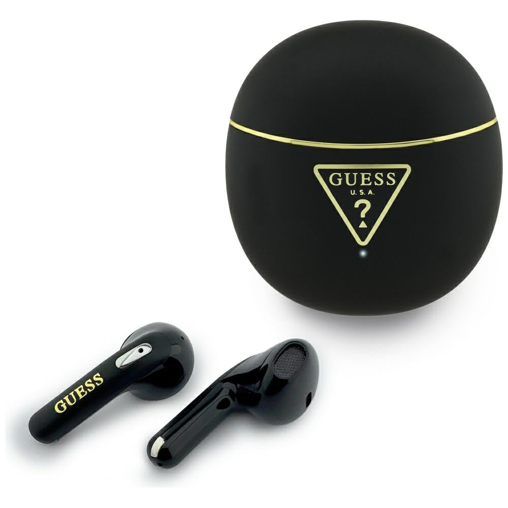 Handsfree Bluetooth Guess Script Print, TWS, Černá