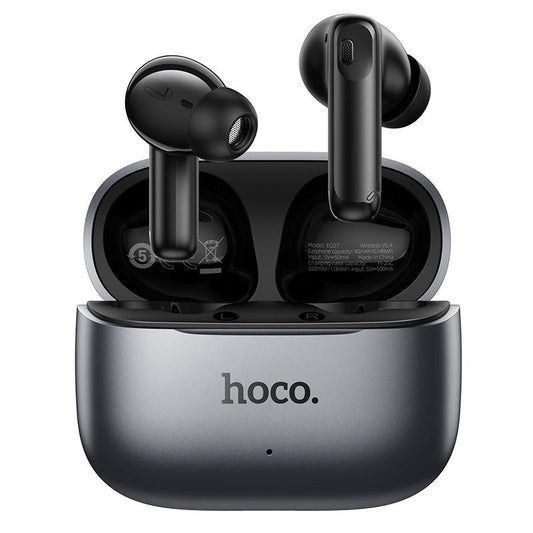 Handsfree Bluetooth HOCO EQ27 AI Překlad, TWS, ANC, Šedá