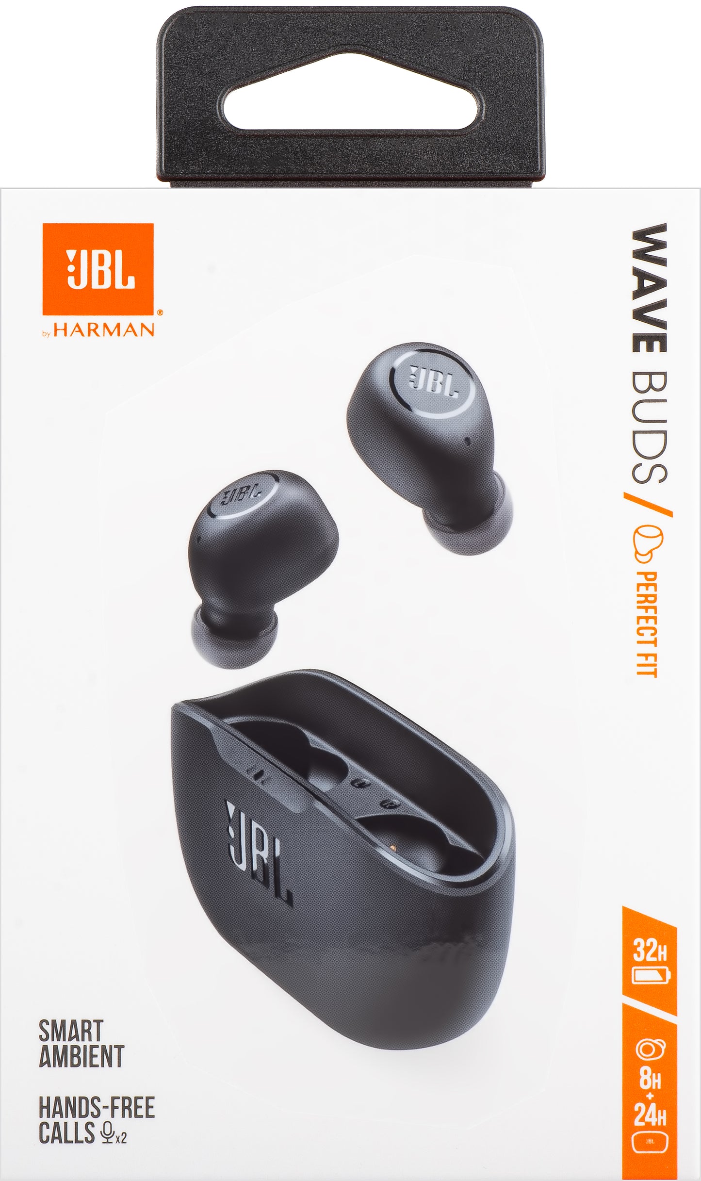 Handsfree Bluetooth JBL Wave Buds, TWS, černá JBLWBUDSBLK