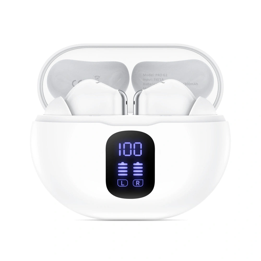 Handsfree Bluetooth Tech-Protect Ultraboost Pro G2, TWS, Bílá