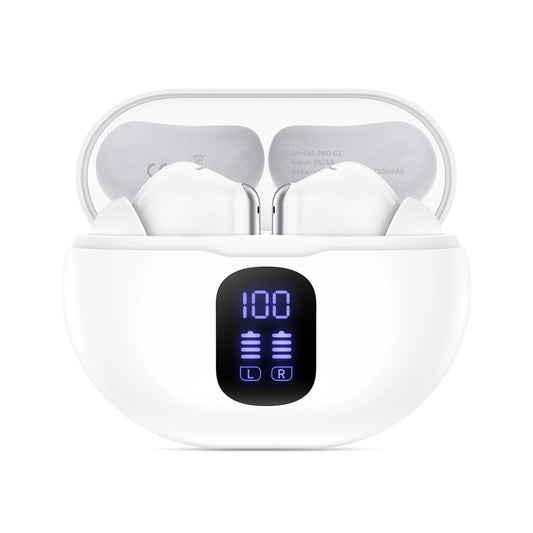 Handsfree Bluetooth Tech-Protect Ultraboost Pro G2, TWS, Bílá