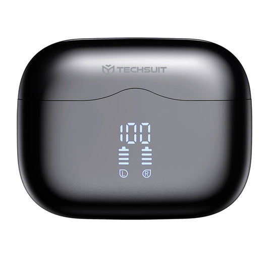 Handsfree Bluetooth Techsuit CW2 VelarX One, TWS, ANC, Black