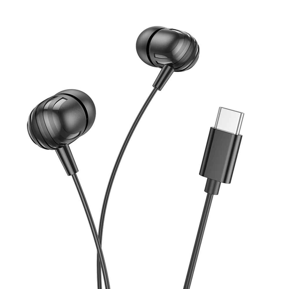Handsfree USB-C Borofone BM77 Delicious, Černá