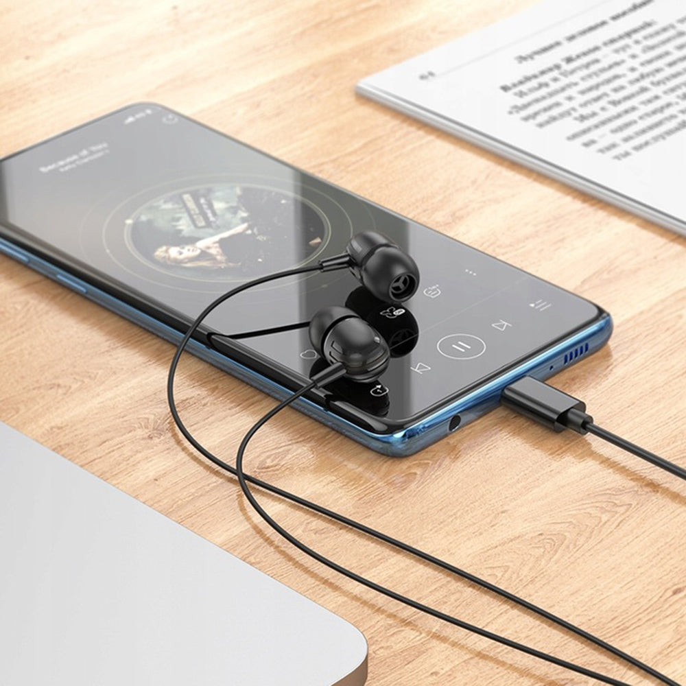 Handsfree USB-C Borofone BM77 Delicious, Černá