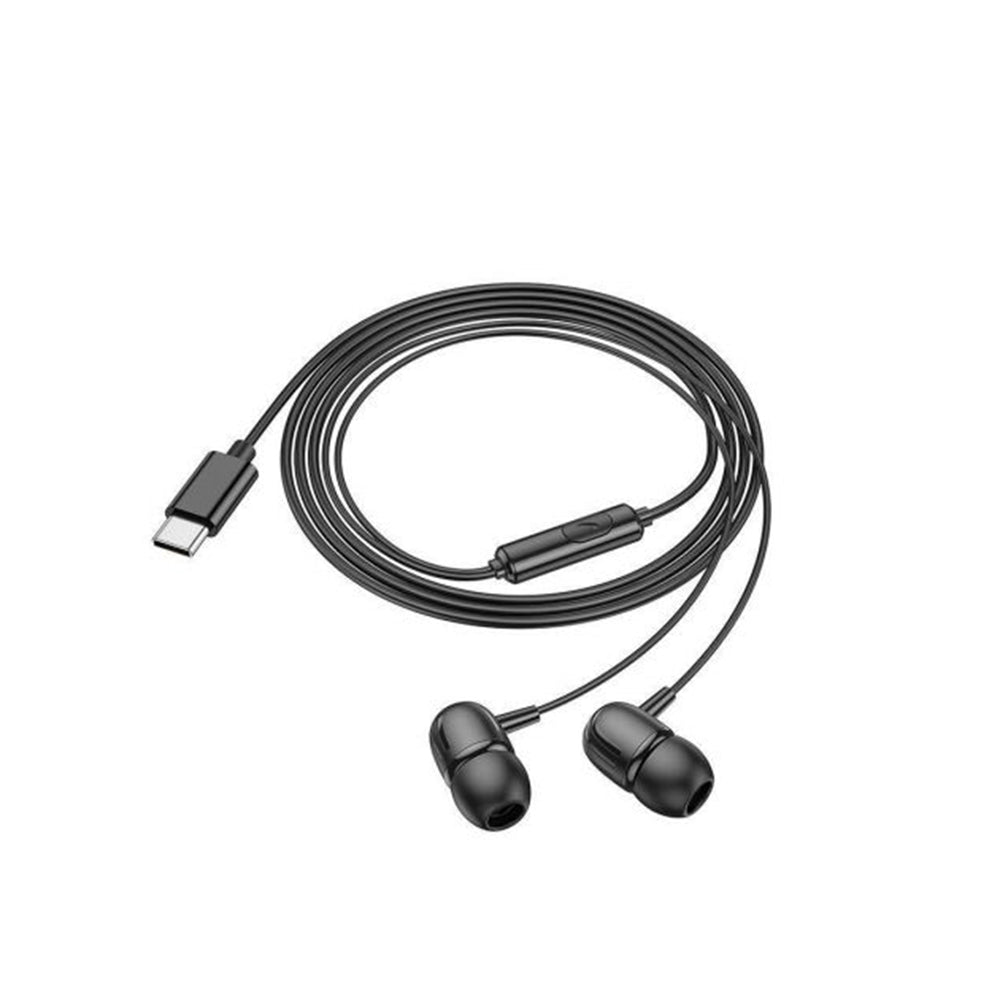 Handsfree USB-C Borofone BM77 Delicious, Černá
