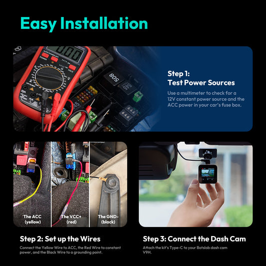 Hardwire Botslab pro kameru G500H Pro / V9H / HK50