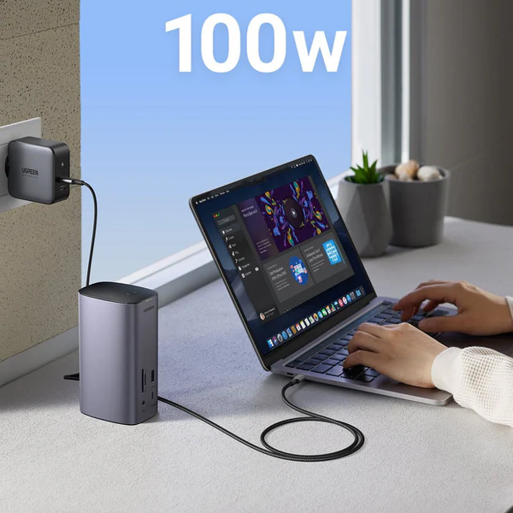 Multifunkční hub UGREEN Pro CM555, 13v1, šedý
