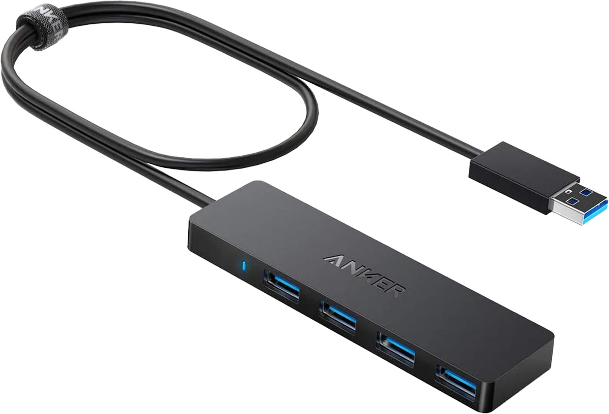 Hub USB Anker, 4 x USB-A 3.0, Černý A7516016