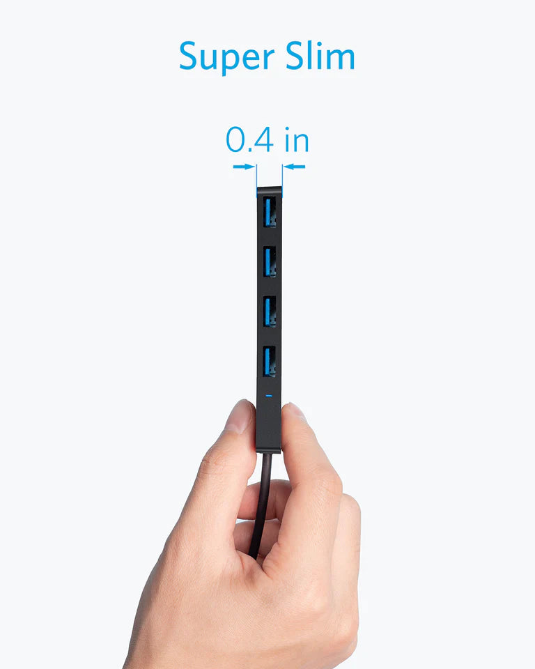 Hub USB Anker, 4 x USB-A 3.0, Černý A7516016