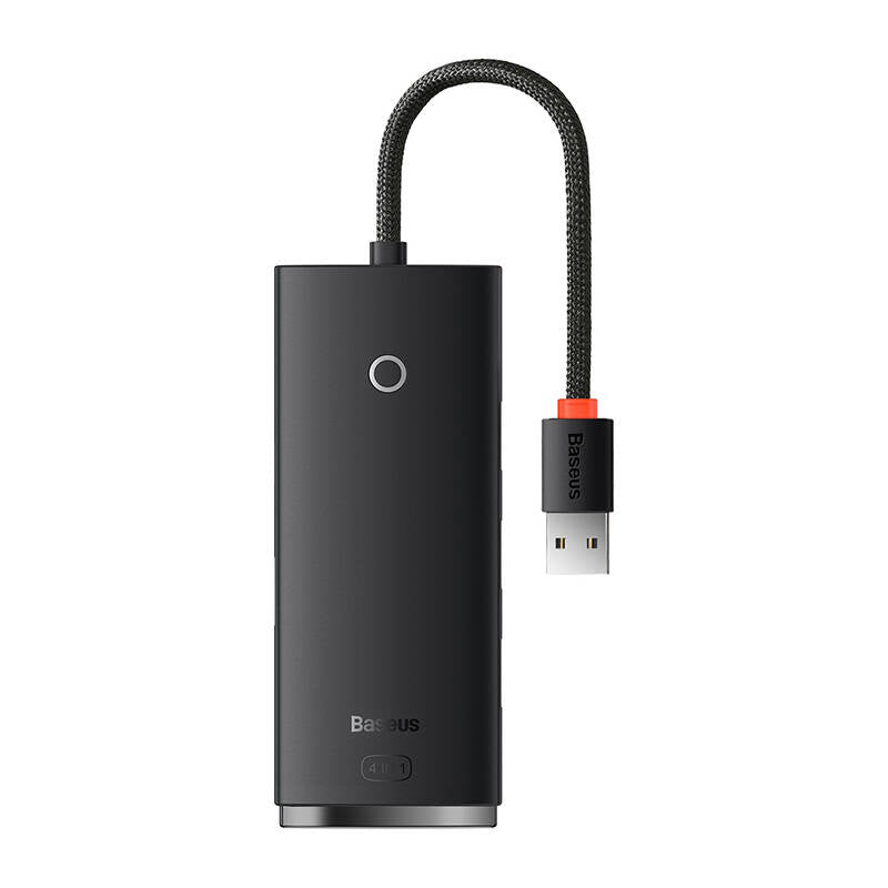 Rozbočovač USB Baseus Lite, 4 x USB-A 3.0 - 1 x USB-C, 0,25 m, černý WKQXX030001