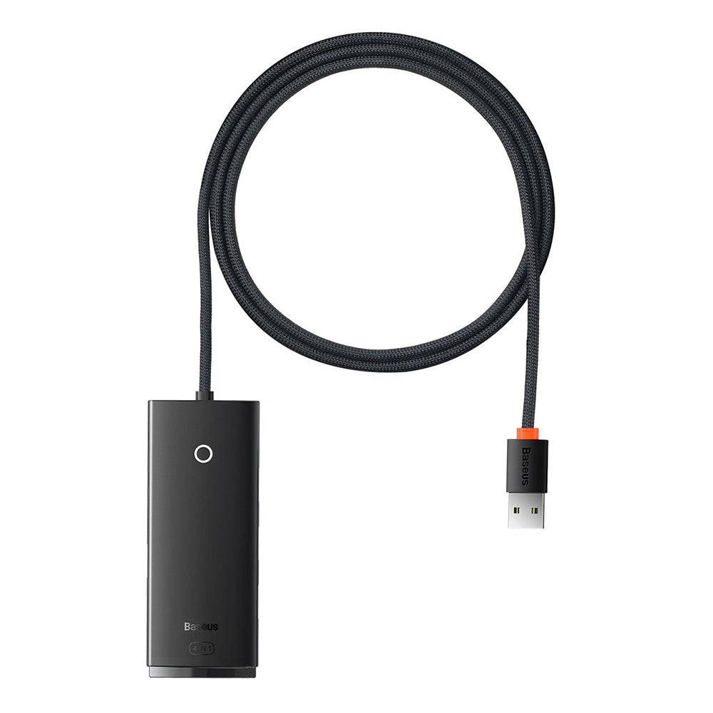 Hub USB Baseus Lite, 4 x USB-A 3.0 - 1 x USB-C, 1m, Černý WKQX030101