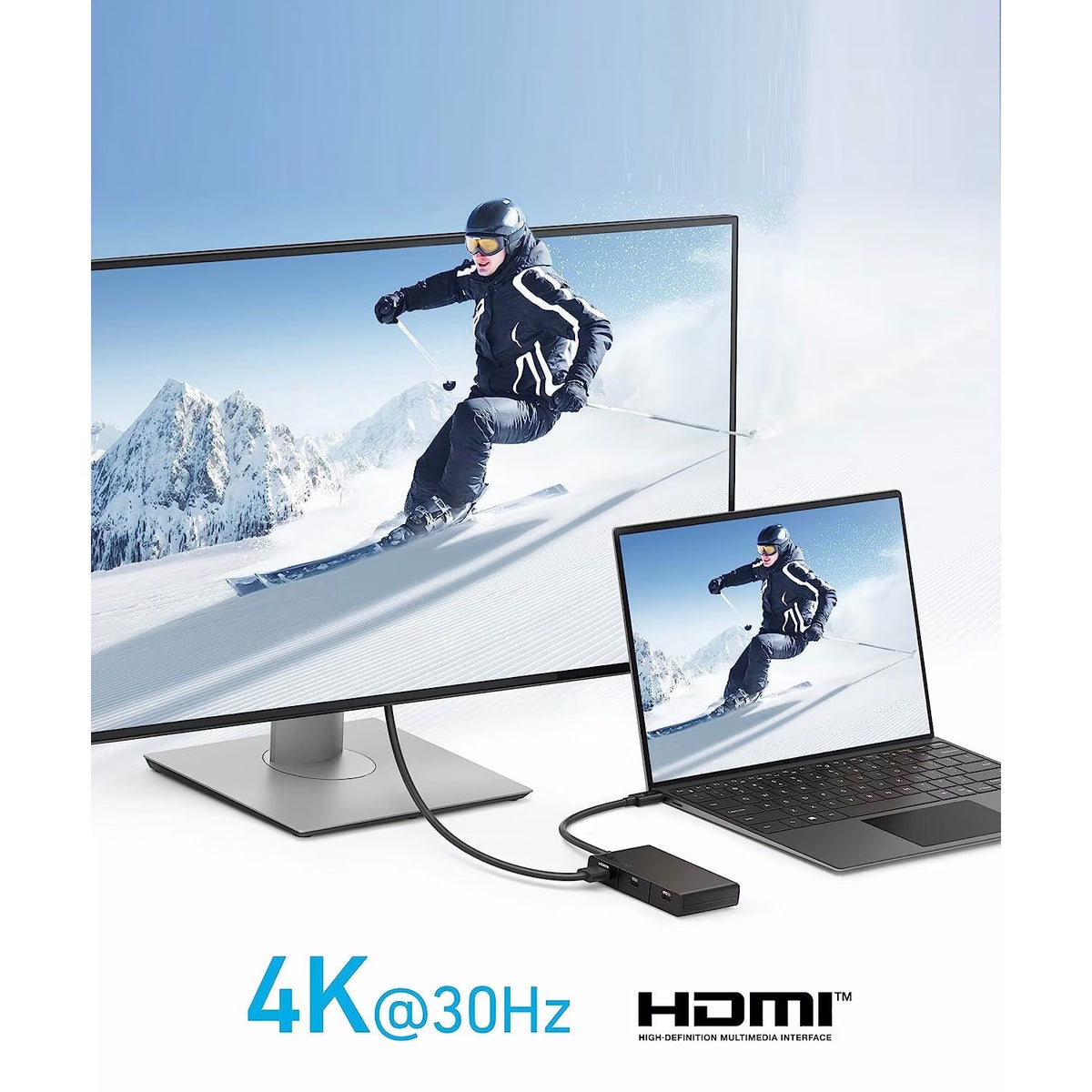 USB-C Hub Anker 332, 2 x USB-A - 2 x USB-C - 1 x HDMI, Černý A8356G11