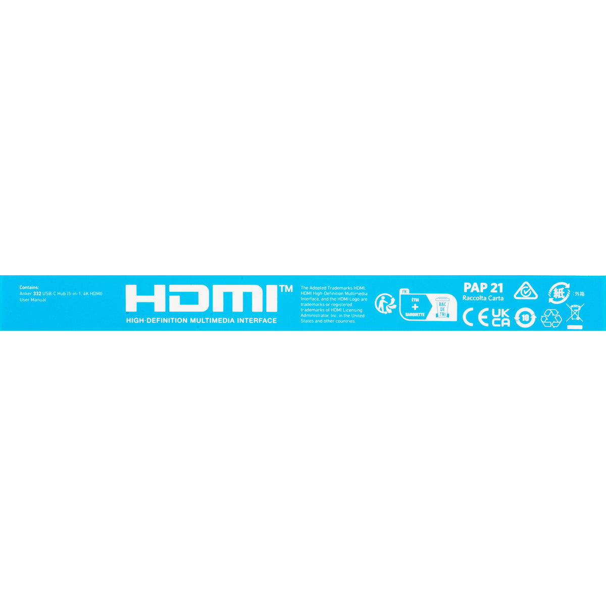 USB-C Hub Anker 332, 2 x USB-A - 2 x USB-C - 1 x HDMI, Černý A8356G11